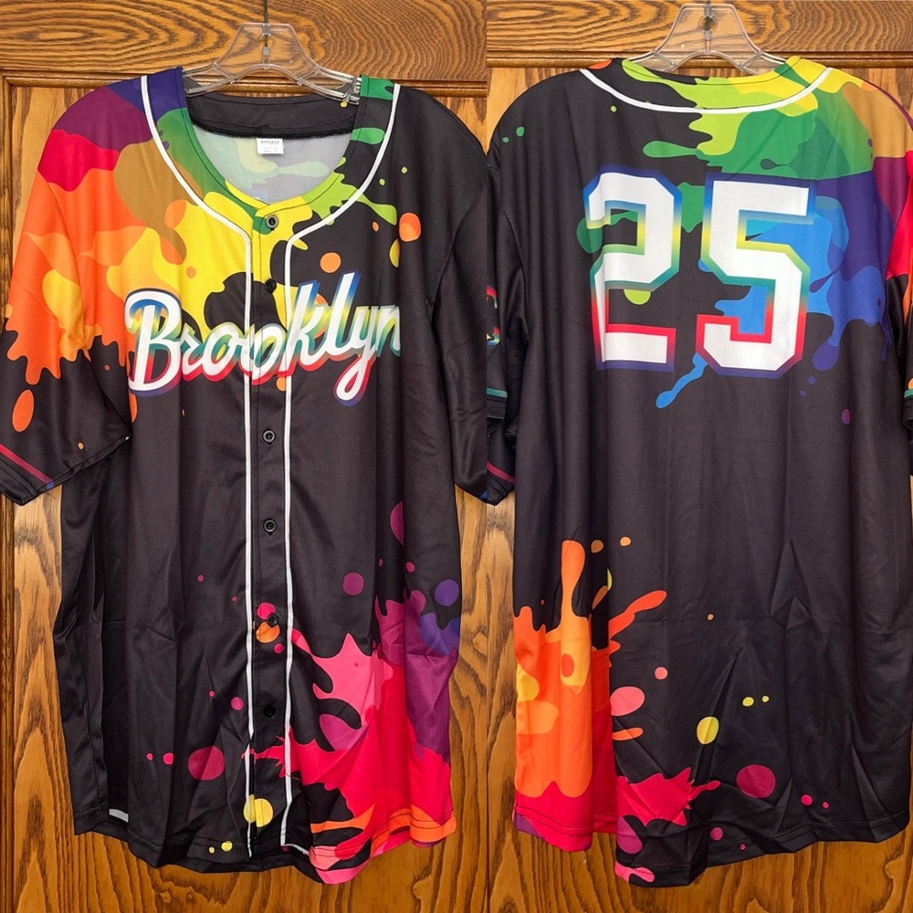 New 2025 brooklyn cyclones Pride Night LGBTQ+ Jersey - Adult XL Rainbow baseball